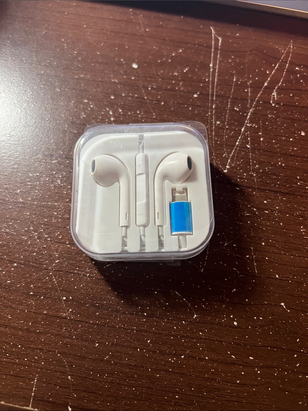 White Wired Earbuds with Lightning Adapter